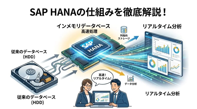 SAP HANAの仕組みとは?インメモリデータベースの基礎から徹底解説
