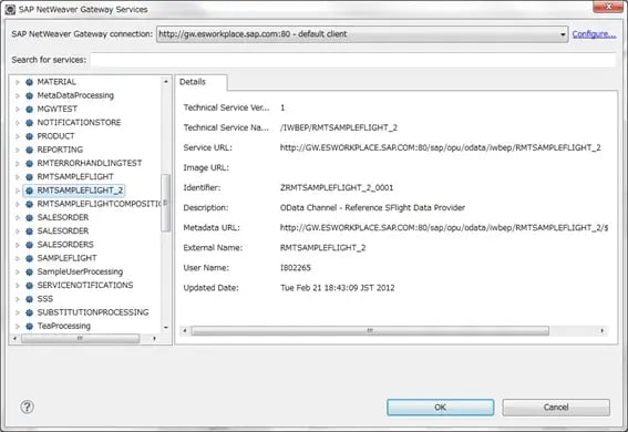 【NetWeaver Gateway】Flight Example サンプルプログラム実行 8