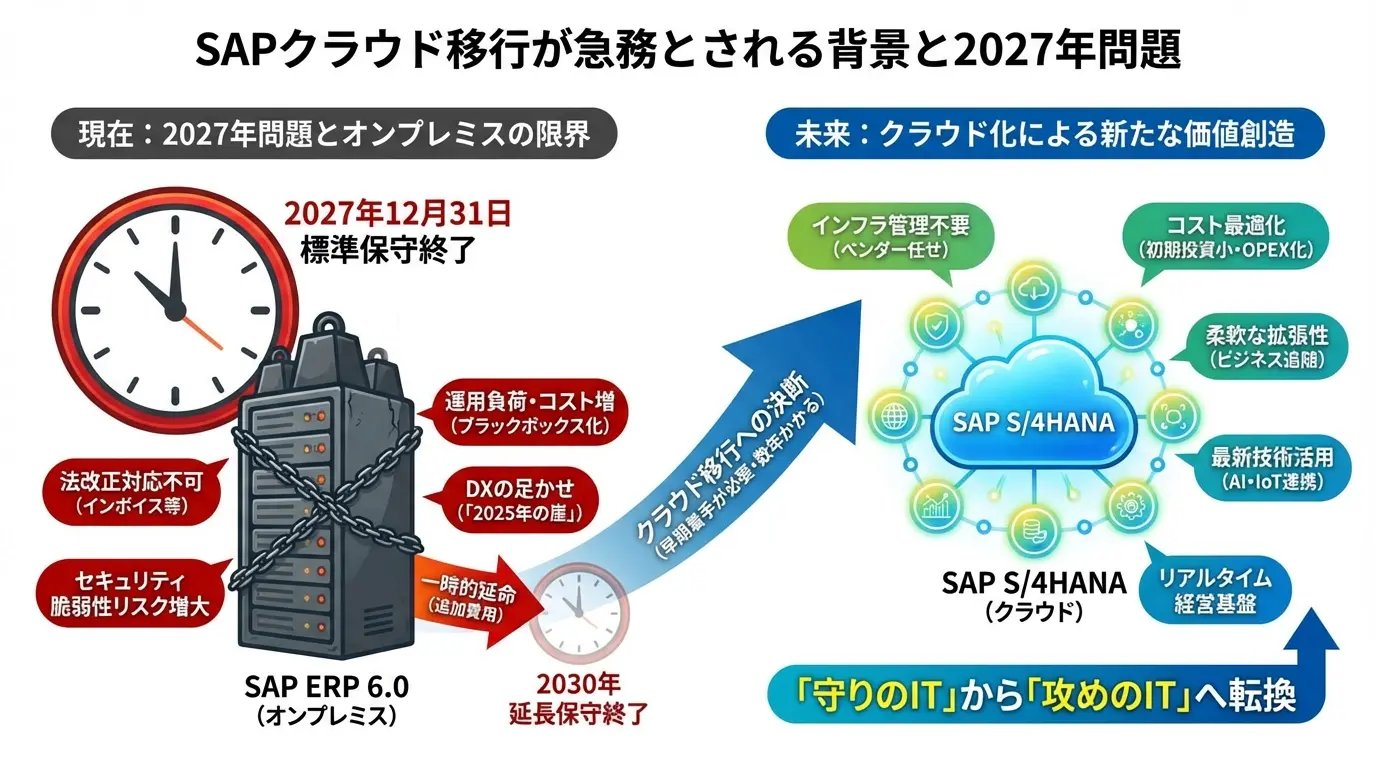 SAPのクラウド移行が急務とされる背景と2027年問題