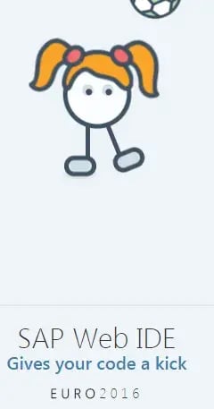 SAP Web IDE のローディング画面が欧州サッカー選手権仕様に