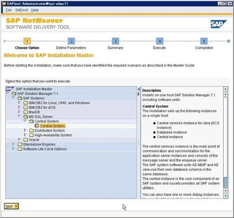 第1章：SolMan7.1 SP4 をインストールしよう（SAPinst編）