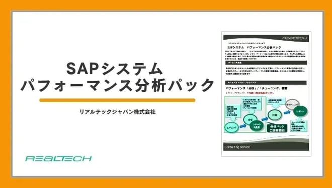 SAPシステム パフォーマンス分析パック