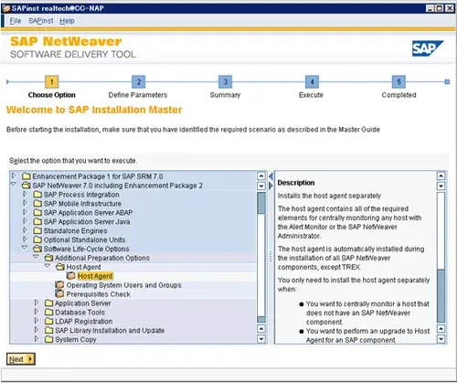 【NW7.0 EhP2】Host Agent の導入方法
