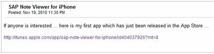SAPエンジニアに朗報？SAP Note Viewer for iPhone登場