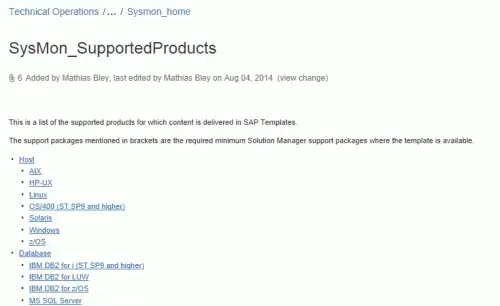 SolMan7.1 標準の監視対象、内容、閾値一覧はこちらです。 1