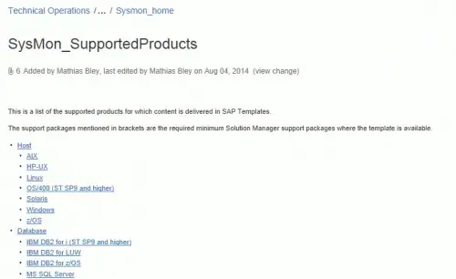 SolMan7.1 標準の監視対象、内容、閾値一覧はこちらです。