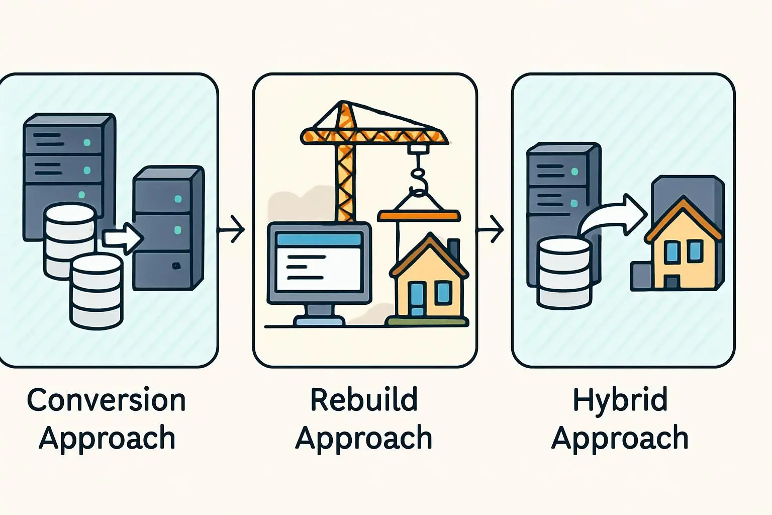 データ移行の代表的な3つのアプローチ